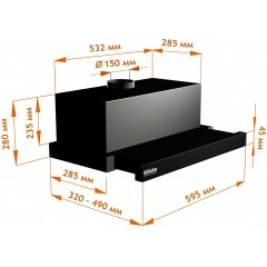 Вытяжка Backer TH60CL-2F200-BLACK RC