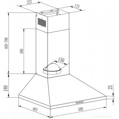 Вытяжка GrandGermes Rimini 50 (белый)