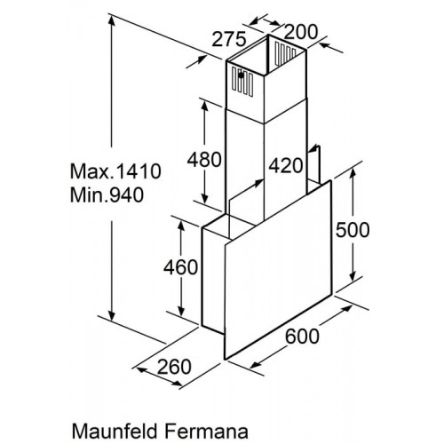 Вытяжка Maunfeld Fermana 60 чёрный