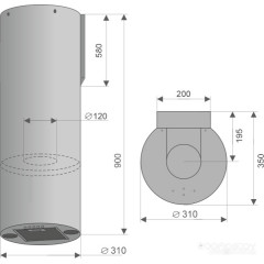 Вытяжка Konigin Beauty 31 (нержавеющая сталь)