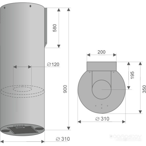 Вытяжка Konigin Beauty 31 (нержавеющая сталь)