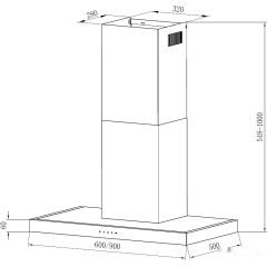 Вытяжка Krona RUT 600 inox 3P-S