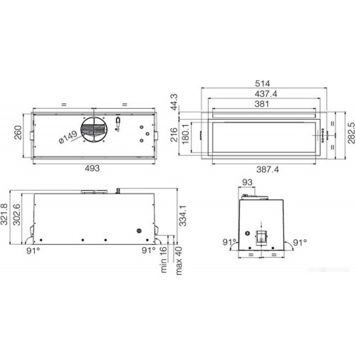 Вытяжка Elica Lane Sensor BL MAT/A/52 PRF0188472