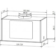 Вытяжка Faber Aria WH 52 305.0702.959