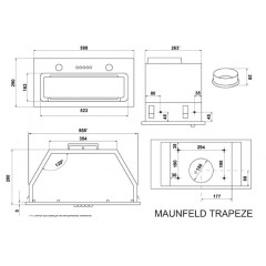 Вытяжка Maunfeld Trapeze 602SGG (черный)