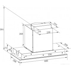 Вытяжка Zorg Nevada 1200 60 S-GC (черный)