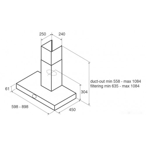 Вытяжка Jet air Touch BL/A/60 PRF0099977A