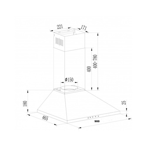 Вытяжка Schtoff V3-T900 X (нержавеющая сталь)