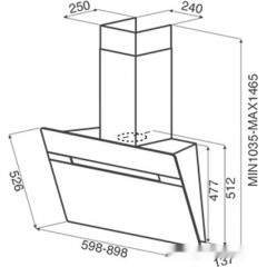 Вытяжка Jet air Viki BL 60 A PRF0111475B