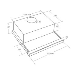 Вытяжка AKPO Light Eco Glass Twin 60 WK-7 Т-300 (нержавеющая сталь)