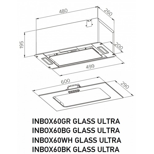 Вытяжка Meferi INBOX60BK Matt Glass Ultra