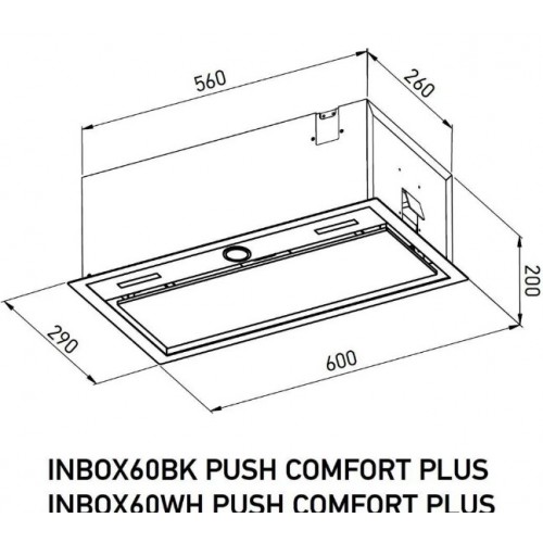 Вытяжка Meferi INBOX60WH Push Comfort Plus