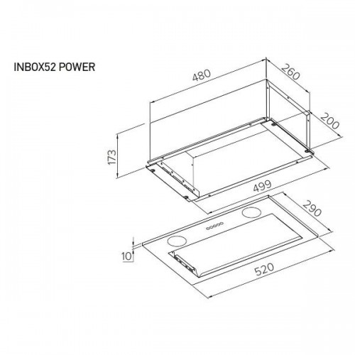 Вытяжка Meferi INBOX52WH Power