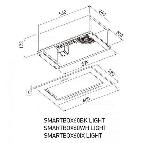 Вытяжка Meferi SMARTBOX60BK Light