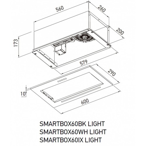 Вытяжка Meferi SMARTBOX60IX Light