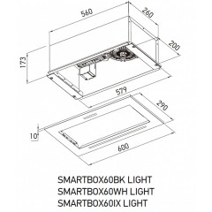 Вытяжка Meferi SMARTBOX60WH Light