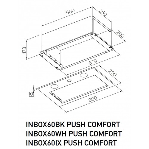 Вытяжка Meferi INBOX60WH Push Comfort