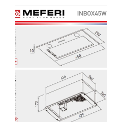Вытяжка Meferi INBOX45WH Light