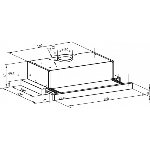 Вытяжка LEX Hide 600 White