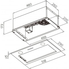 Вытяжка Weissgauff Box 1000 BL Sensor
