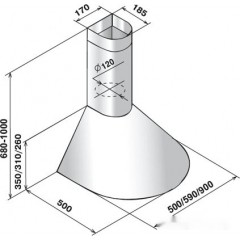 Вытяжка Elikor Эпсилон 60П-430-П3Л (черный/серебро) (841080)