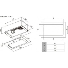 Вытяжка Meferi INBOX45IX Light