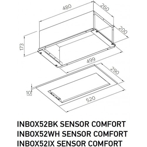 Вытяжка Meferi INBOX52BK Sensor Comfort