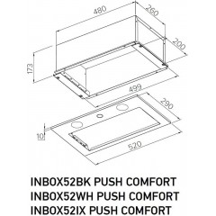 Вытяжка Meferi INBOX52WH Push Comfort
