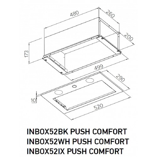 Вытяжка Meferi INBOX52IX Push Comfort
