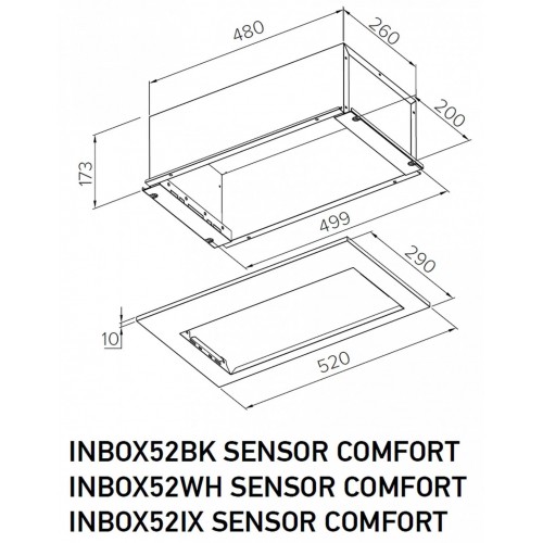 Вытяжка Meferi INBOX52IX Sensor Comfort