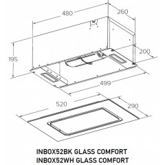 Вытяжка Meferi INBOX52WH Glass Comfort