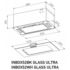 Вытяжка Meferi INBOX52WH Glass Ultra