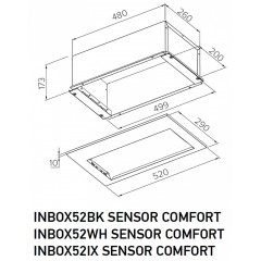 Вытяжка Meferi INBOX52WH Sensor Comfort