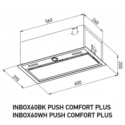 Вытяжка Meferi INBOX60BK Push Comfort Plus