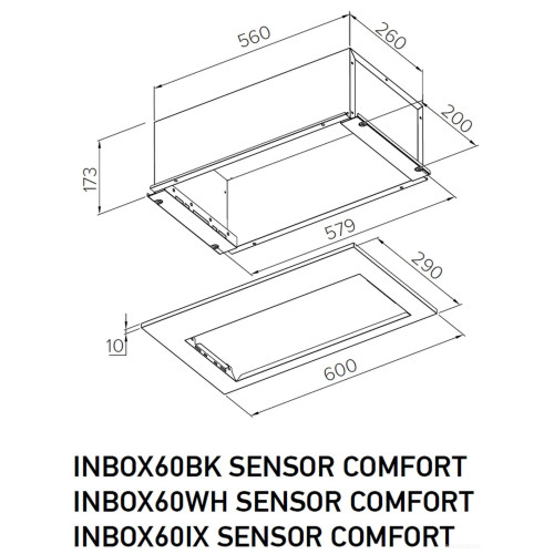 Вытяжка Meferi INBOX60BK Sensor Comfort
