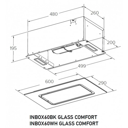 Вытяжка Meferi INBOX60WH Glass Comfort