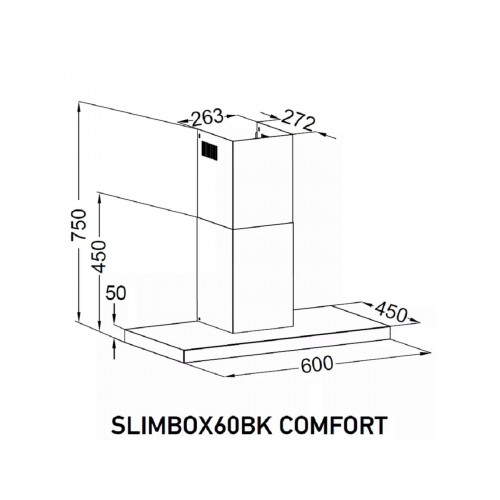Вытяжка Meferi SLIMBOX60BK Comfort