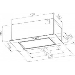 Вытяжка Meferi INBOX60BG Power