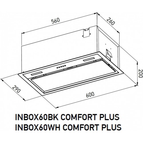 Вытяжка Meferi INBOX60BK Comfort Plus