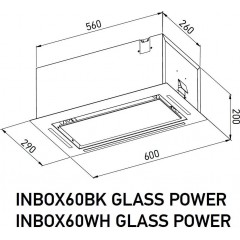Вытяжка Meferi INBOX60WH Glass Power