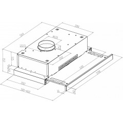 Вытяжка Meferi SLIDEBOX60BK Light
