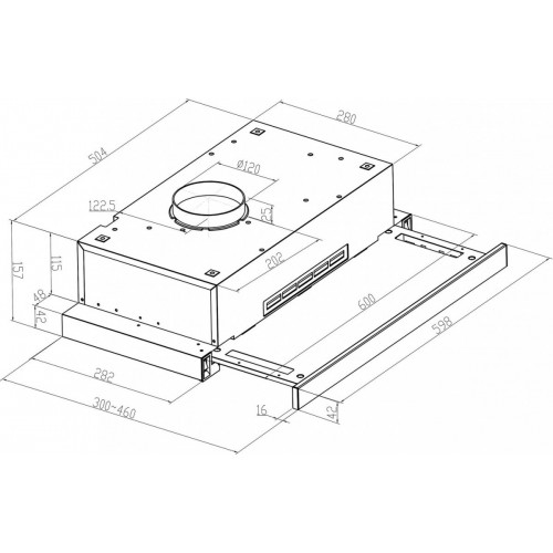 Вытяжка Meferi SLIDEBOX60BK Light