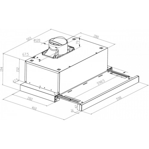 Вытяжка Meferi SLIDEBOX60BK Power