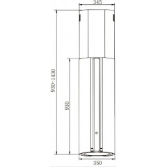 Вытяжка Weissgauff Sun 1400 Island BLDC White
