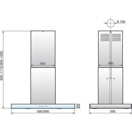 Вытяжка Elikor Агат Island 90Н-1000-Е4Д (нержавеющая сталь/черный)