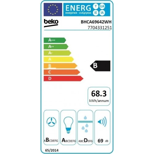 Вытяжка Beko BHCA69642WH