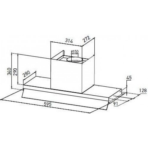 Вытяжка Zorg Aeria 1280 60 S (черный)