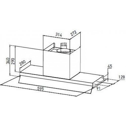 Вытяжка Zorg Aeria 1280 60 S (черный)