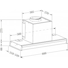 Вытяжка Zorg Aura 1260 60 S-GS (черный)