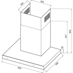 Вытяжка Krona Onyx 600 Glass S (черный)